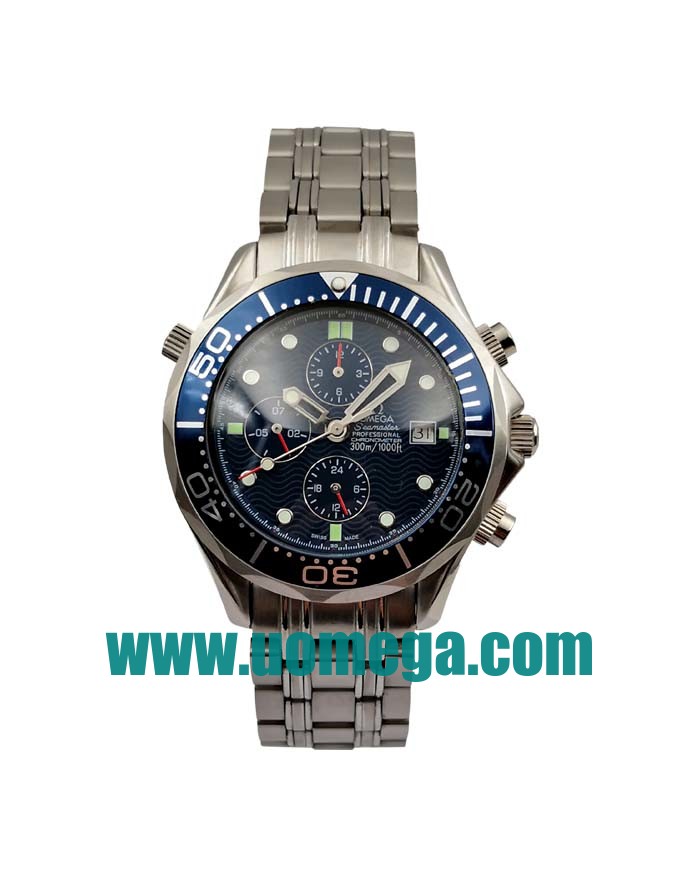 42MM UK Omega Seamaster Chrono Diver 2599.80 Blue Dials Replica Watches
