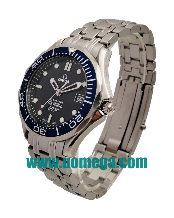 41MM UK Omega Seamaster 2537.80.00 Dark Blue Dials Replica Watches