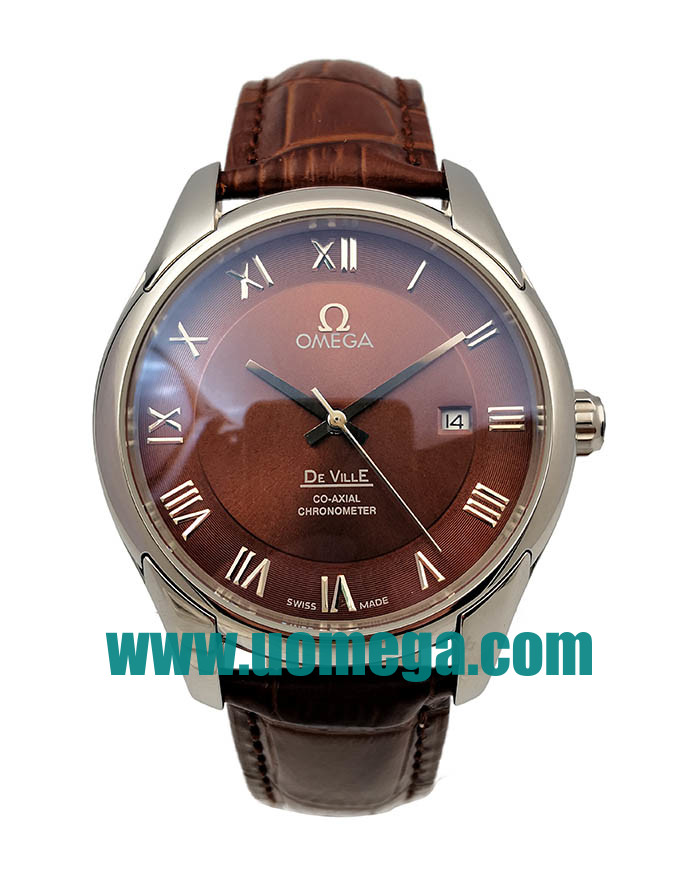 41.5MM UK Omega De Ville Hour Vision 431.10.41.21.003 Brown Dials Replica Watches