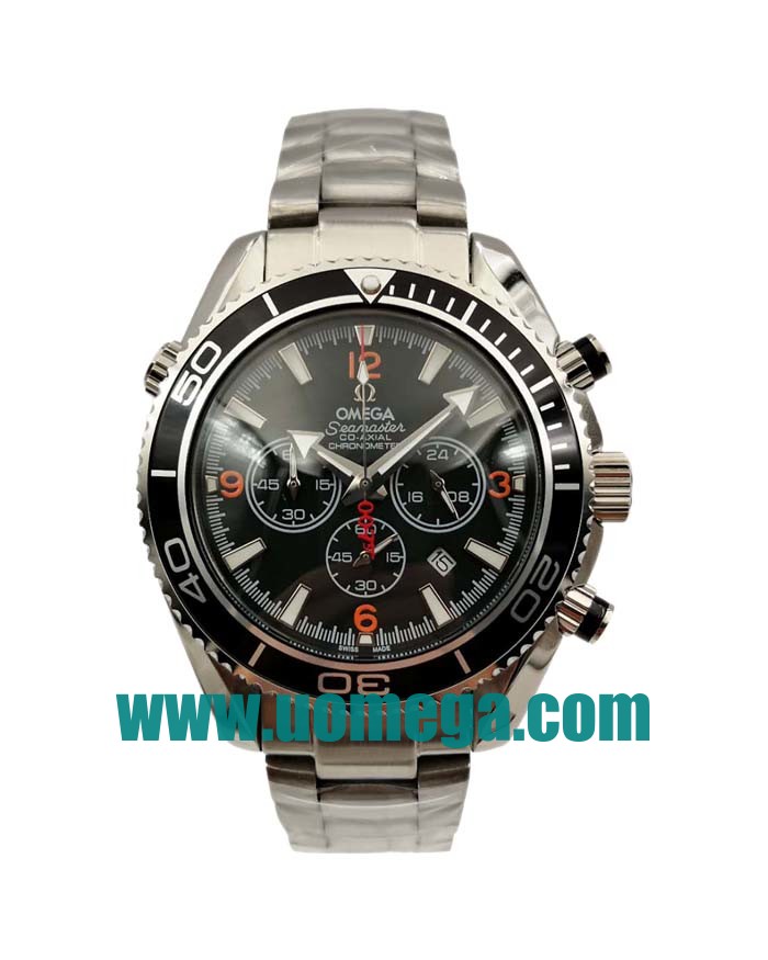 43.5MM UK Omega Seamaster Planet Ocean Chrono 2210.51.00 Black Dials Replica Watches