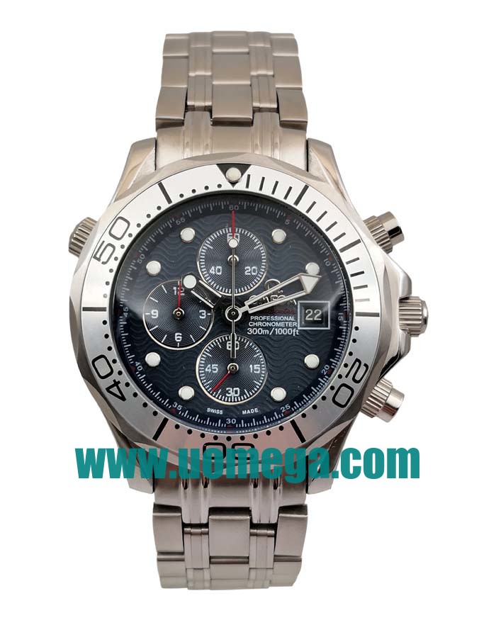 41MM UK Omega Seamaster Chrono Diver 2598.80.00 Blue Dials Replica Watches