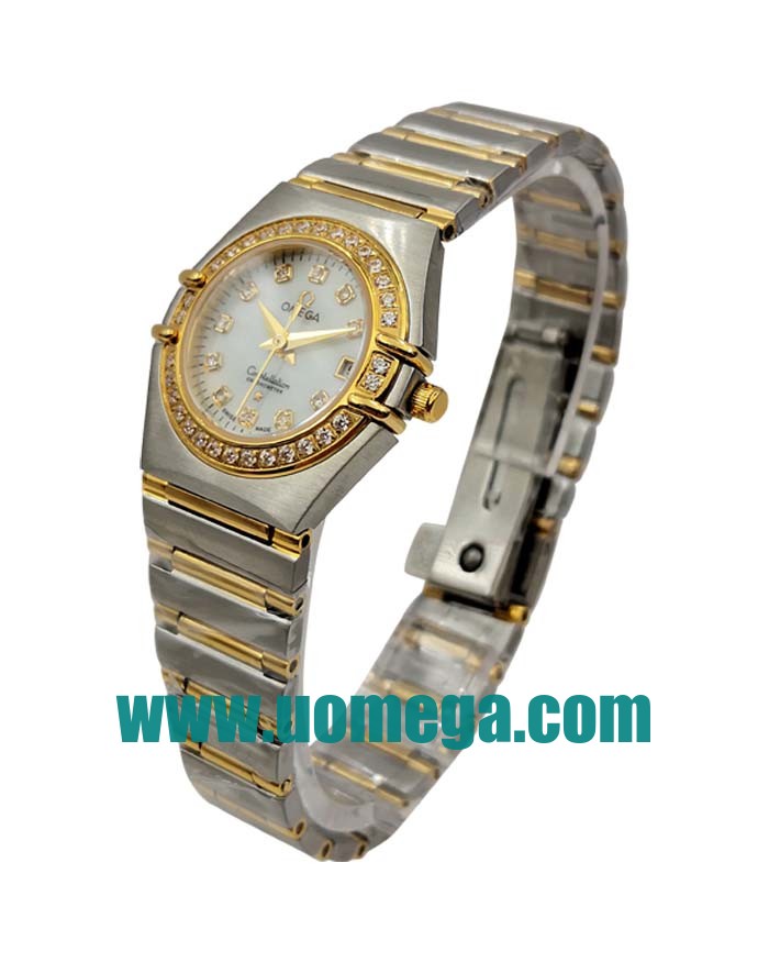 26MM UK Omega Constellation 1267.75.00 White Mother Of Pearl Dials Replica Watches