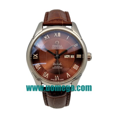 41MM UK Omega De Ville Hour Vision 431.13.41.22.01.001 Brown Dials Replica Watches