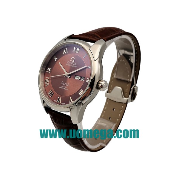 41MM UK Omega De Ville Hour Vision 431.13.41.22.01.001 Brown Dials Replica Watches