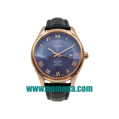 41MM UK Omega De Ville Hour Vision 431.53.41.22.13.001 Blue Dials Replica Watches