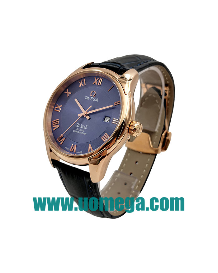 41MM UK Omega De Ville Hour Vision 431.53.41.22.13.001 Blue Dials Replica Watches