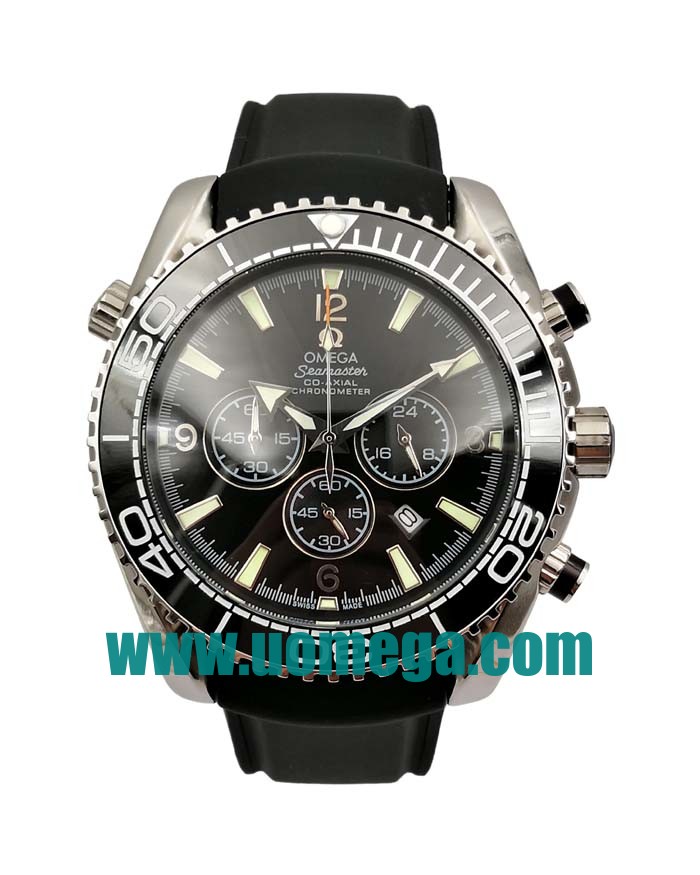 45MM UK Omega Seamaster Planet Ocean Chrono 2210.52.00 Black Dials Replica Watches