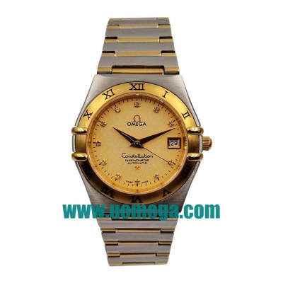 36.5MM UK Omega Constellation 1202.15.00 Champagne Dials Replica Watches