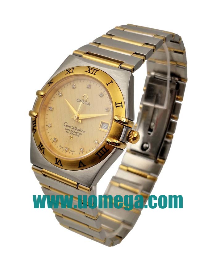 36.5MM UK Omega Constellation 1202.15.00 Champagne Dials Replica Watches