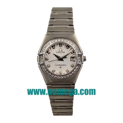 28MM UK Omega Constellation 123.15.27.20.55.001 White Mother Of Pearl Dials Replica Watches