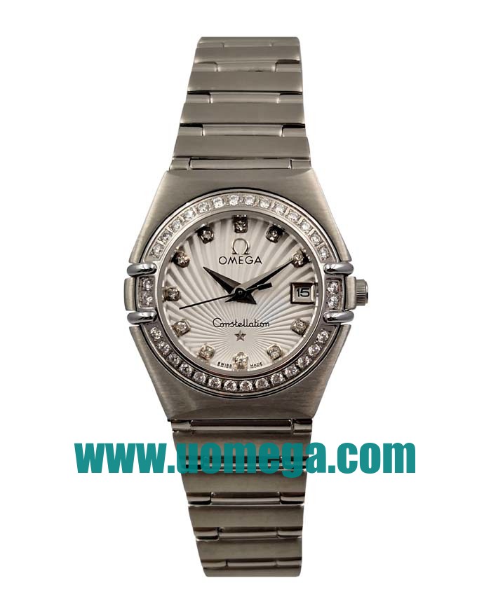 28MM UK Omega Constellation 123.15.27.20.55.001 White Mother Of Pearl Dials Replica Watches