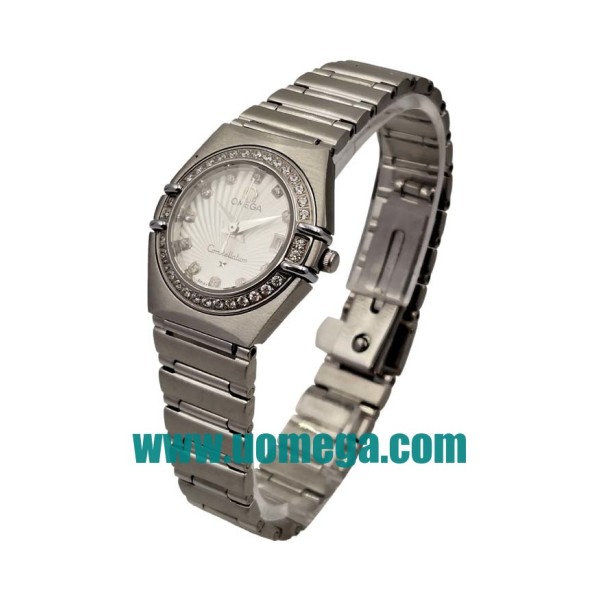 28MM UK Omega Constellation 123.15.27.20.55.001 White Mother Of Pearl Dials Replica Watches