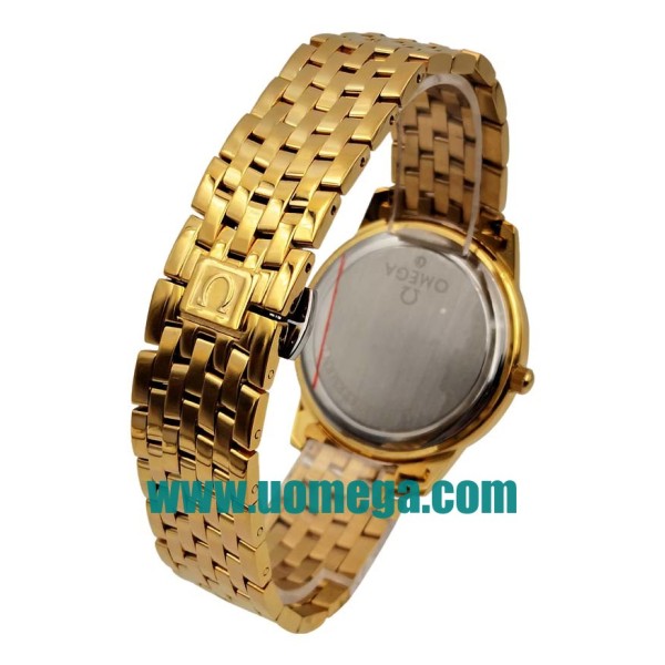 36.5MM UK Omega De Ville Prestige 4174.31.00 Silver Dials Replica Watches