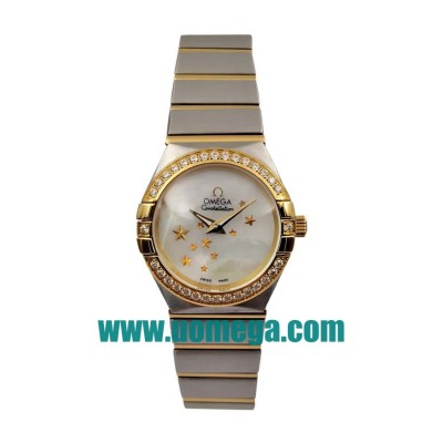 24MM UK Omega Constellation 123.25.24.60.05.001 White Mother Of Pearl Dials Replica Watches