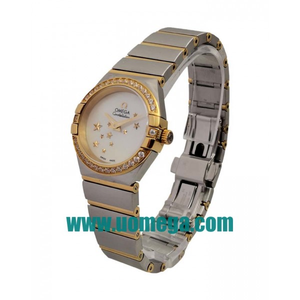 24MM UK Omega Constellation 123.25.24.60.05.001 White Mother Of Pearl Dials Replica Watches