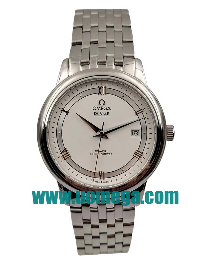 40MM UK Omega De Ville Hour Vision 424.10.37.20.04.001 White Dials Replica Watches