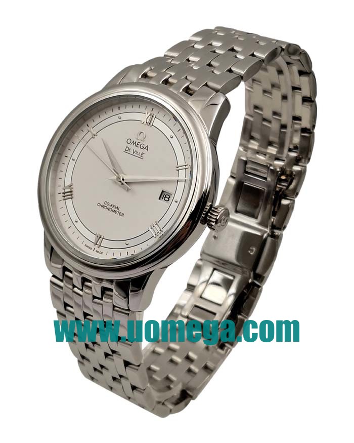 40MM UK Omega De Ville Hour Vision 424.10.37.20.04.001 White Dials Replica Watches