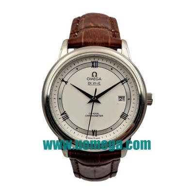 39.5MM UK Omega De Ville Hour Vision 424.13.40.20.02.002 White Dials Replica Watches