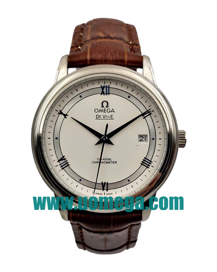 39.5MM UK Omega De Ville Hour Vision 424.13.40.20.02.002 White Dials Replica Watches