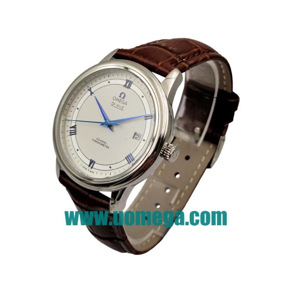 39.5MM UK Omega De Ville Hour Vision 424.13.40.20.02.002 White Dials Replica Watches