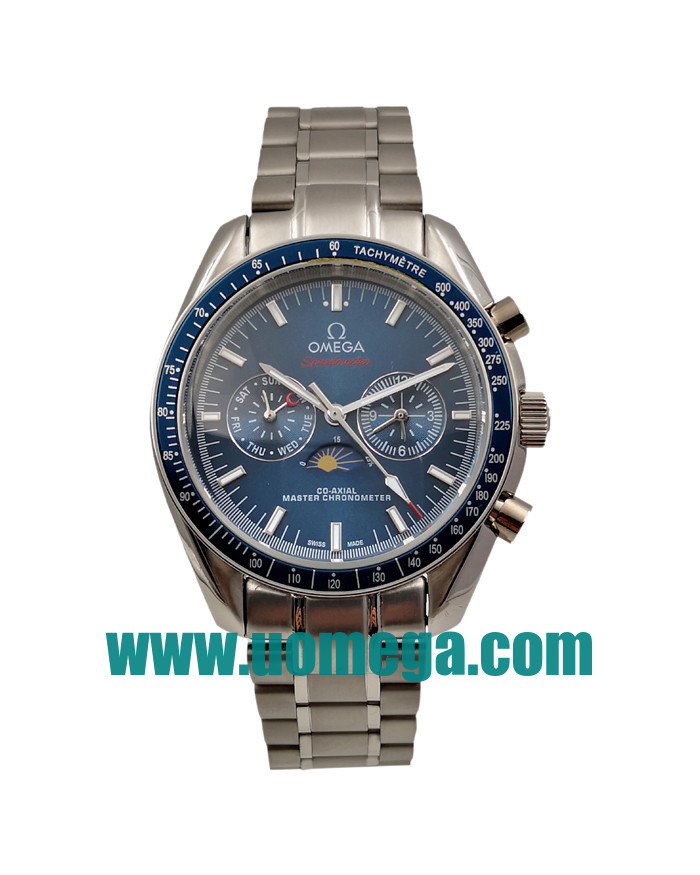 40MM UK Omega Speedmaster 304.33.44.52.03.001 Blue Dials Replica Moonwatches