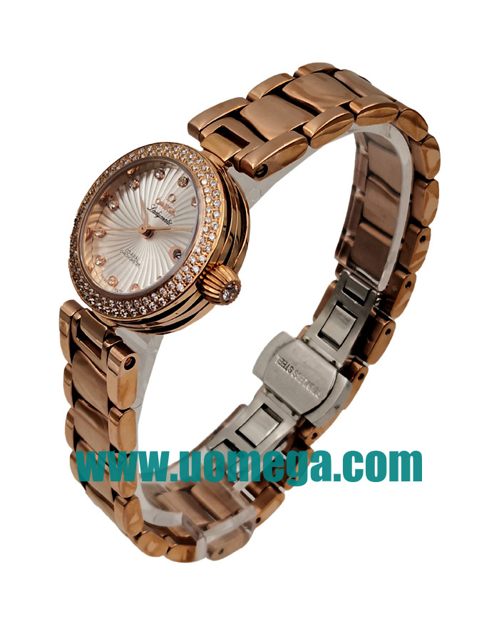 26MM UK Omega De Ville Ladymatic 425.65.34.20.55.001 White Dials Replica Watches