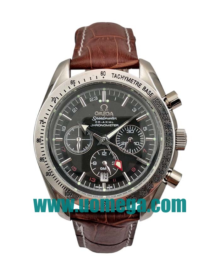 40MM UK Omega Speedmaster GMT 3881.50.37 Black Dials Replica Watches