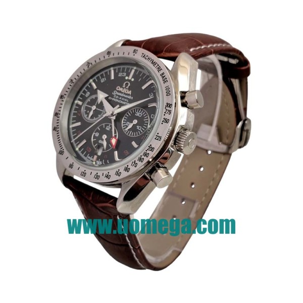 40MM UK Omega Speedmaster GMT 3881.50.37 Black Dials Replica Watches